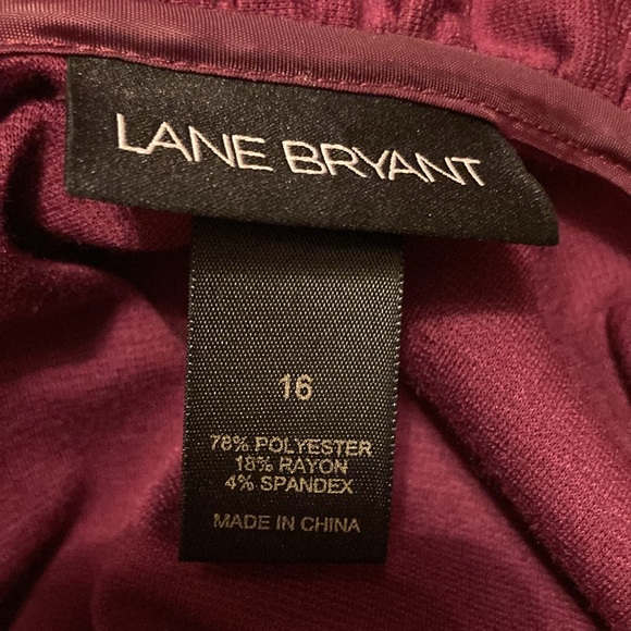 SALE❗️Lane Bryant Women’s Plus Size 16 Midi Wrap Dress / Burgundy Wine / EUC - Picture 8 of 9